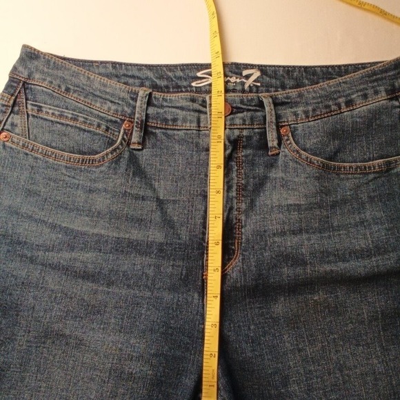 Seven7 Womens High Rise Skinny Leg Jeans Size 12 Medium Wash Classic Stretch - Picture 8 of 10